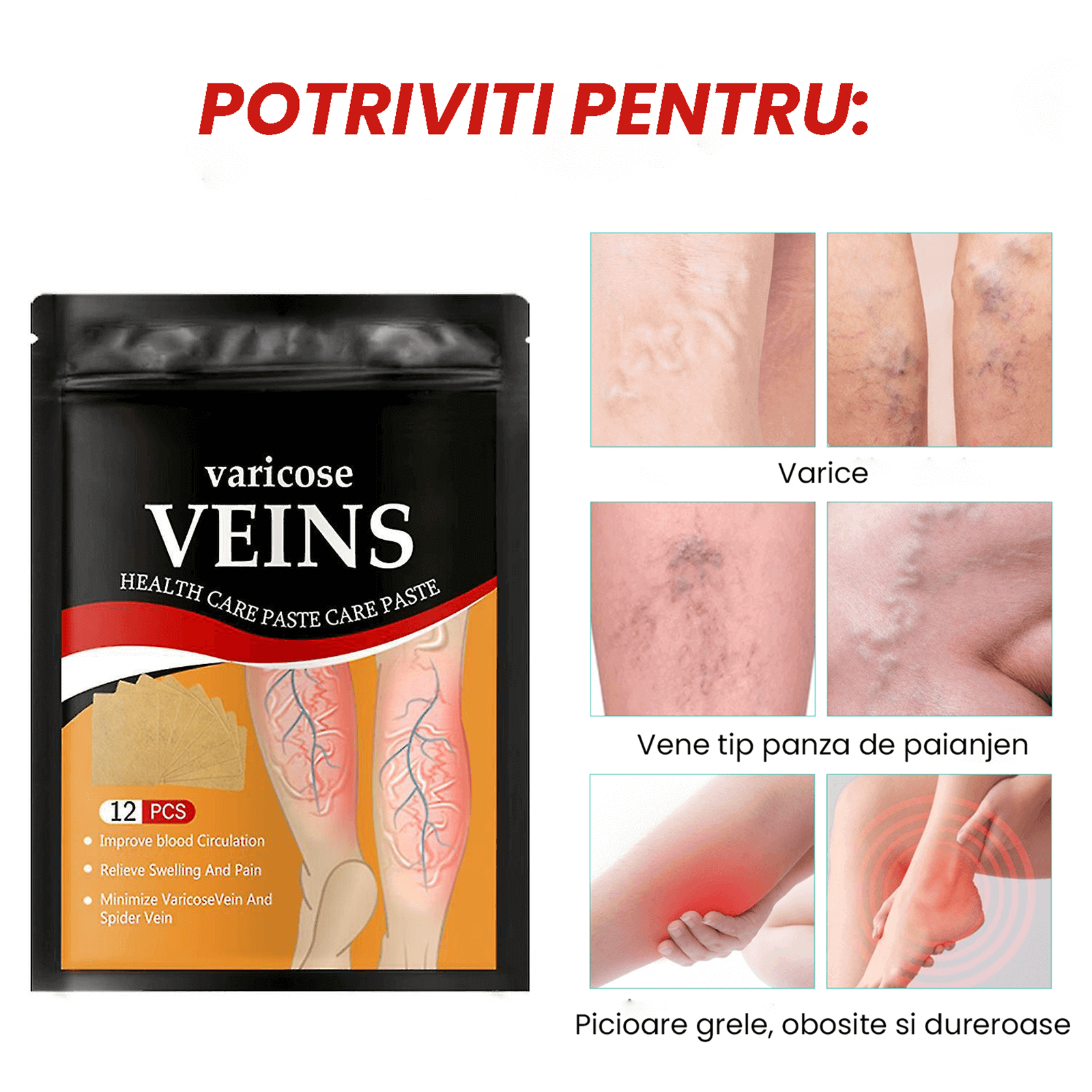 Oferta 3 Pachete Plasturi Varice+1 Pachet GRATIS - imagine 6